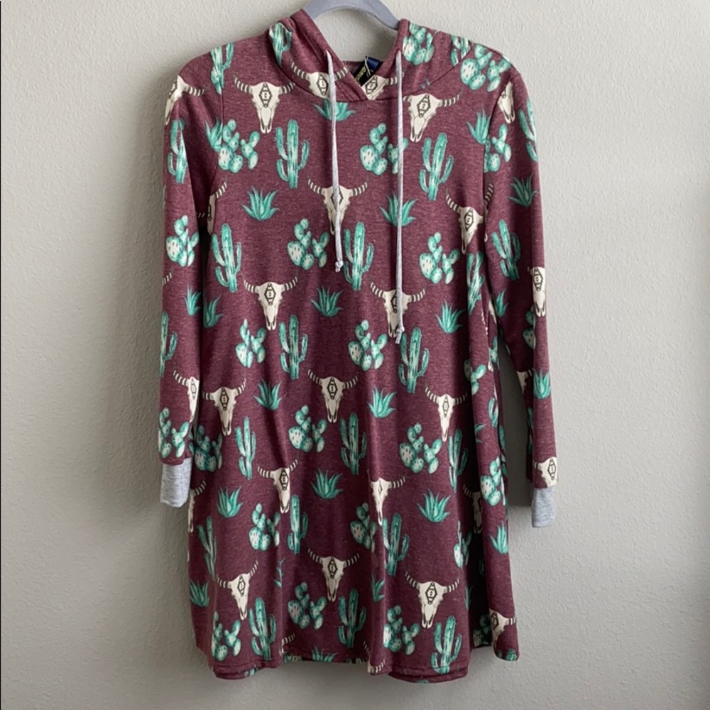 Hooded sweater dress
